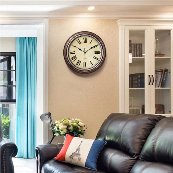 Đồng Hồ Treo Tường Decor Trang Trí Phòng Khách Kim Phong Cách Cổ Điển T05 - Đồng Hồ Treo Tường LINH DECOR