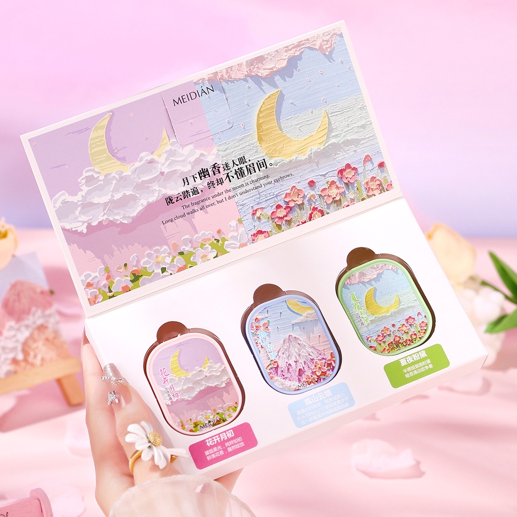 Set 3 Nước Hoa Sáp Khô MEIDIÁN Fragrant FLOWER M529