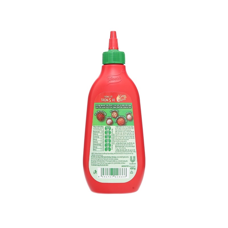 Tương ớt tròn 5 vị cay đậm Knorr chai 450g