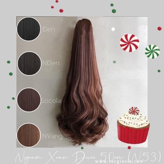 Cao cấp- tóc ngoặm xoăn đuôi 50cm n53