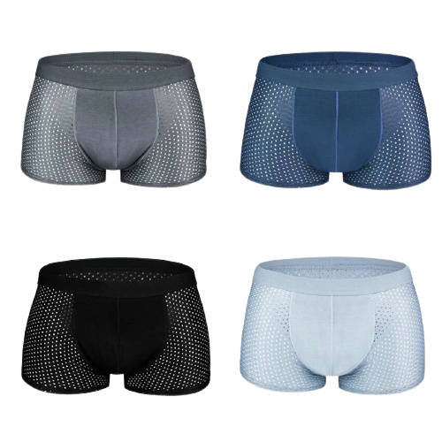 Hộp 4 sịp đùi, quần lót boxer thông hơi cao cấp dành cho nam NO408