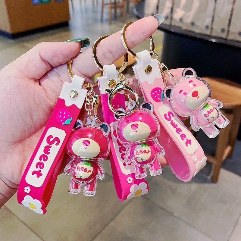 MÓC KHOÁ NHỰA GẤU DÂU LOTSO
