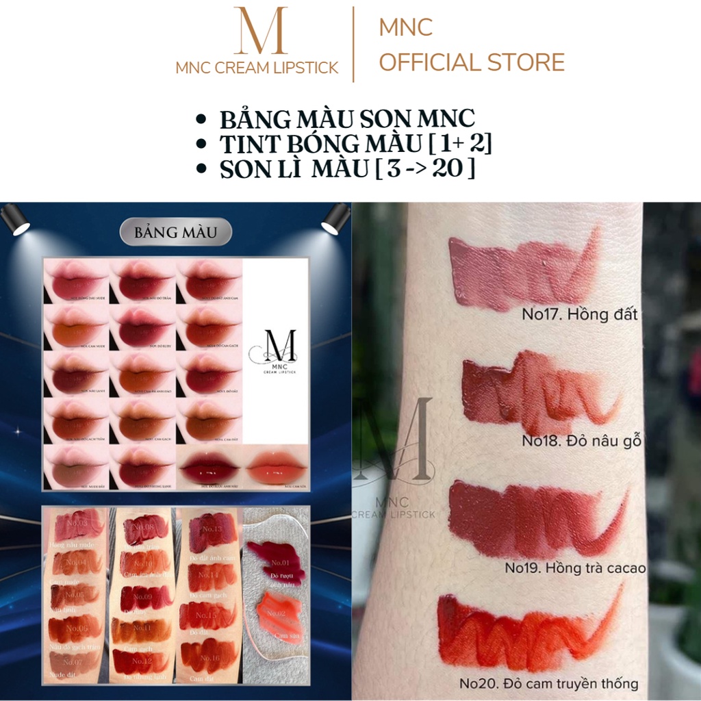 Son Kem Lì Mnc Lipstick  - Son Mnc Cream Lipstick 2023