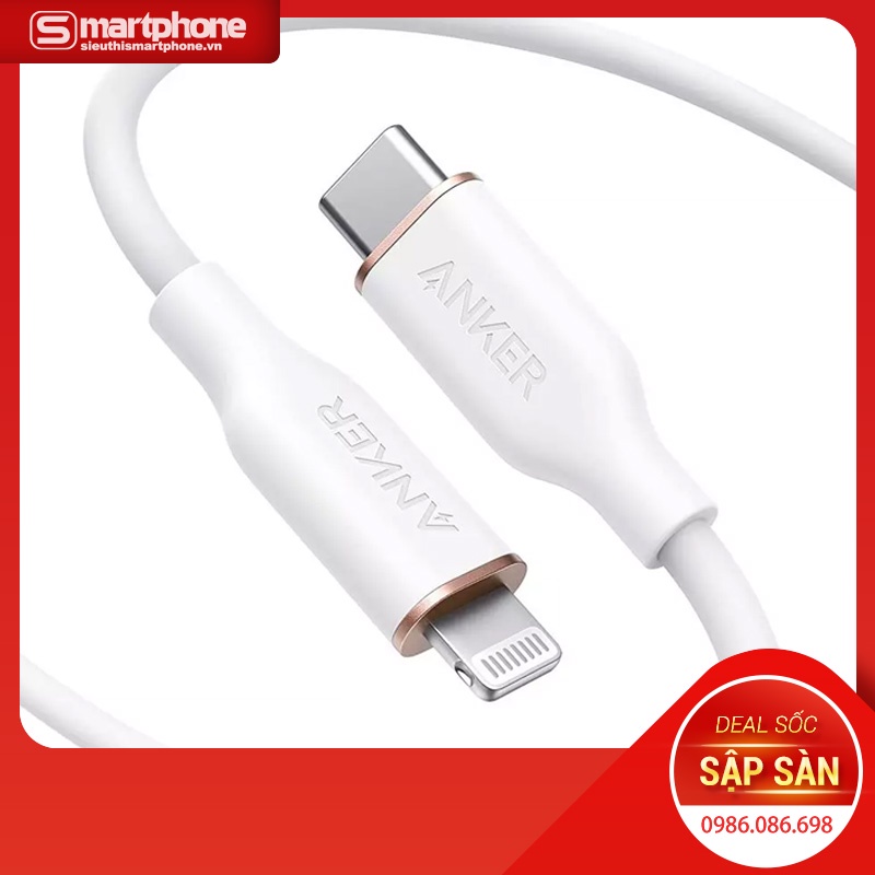Cáp sạc nhanh Anker PowerLine II chính hãng mới 100% Fullbox - Bảo hành 12 tháng