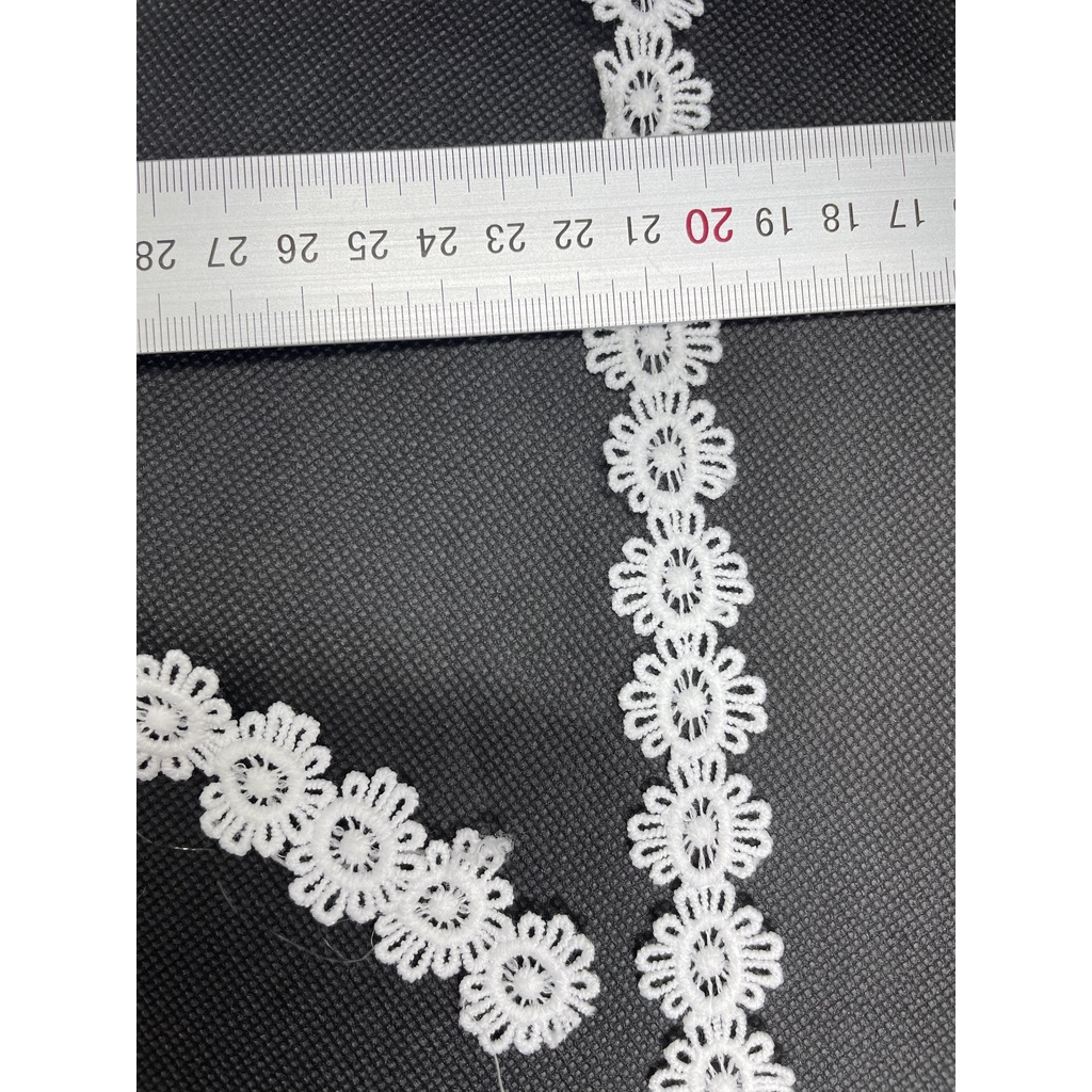 - 1m viền ren cotton hình hoa