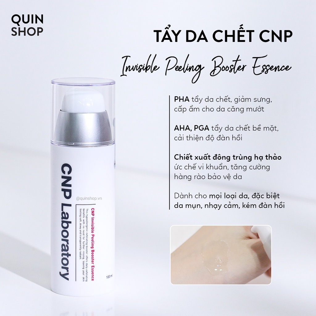 Tẩy Da Chết Hóa Học Cho Da Mụn, Nhạy Cảm CNP Laboratory Invisible Peeling Booster Essence