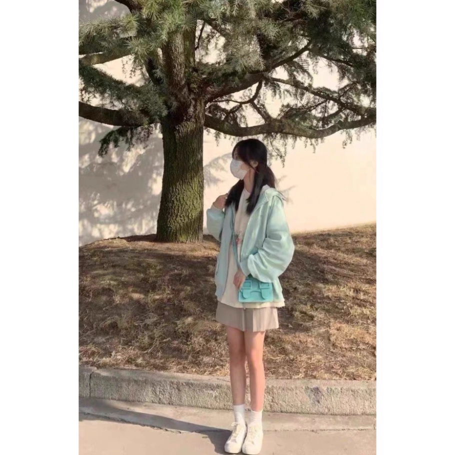 Áo Khoác Hoodies Nữ form rộng Ulzzang Safairia Unisex, Áo nỉ thời thượng chữ C,khóa dùng để kéo thời trang _A09 | BigBuy360 - bigbuy360.vn