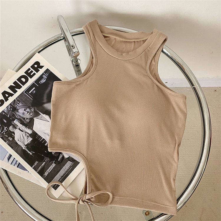 Áo Croptop Không Tay Nhiều Màu Sắc Thời Trang Mùa Hè Phong Cách Hàn Quốc Cho Nữ