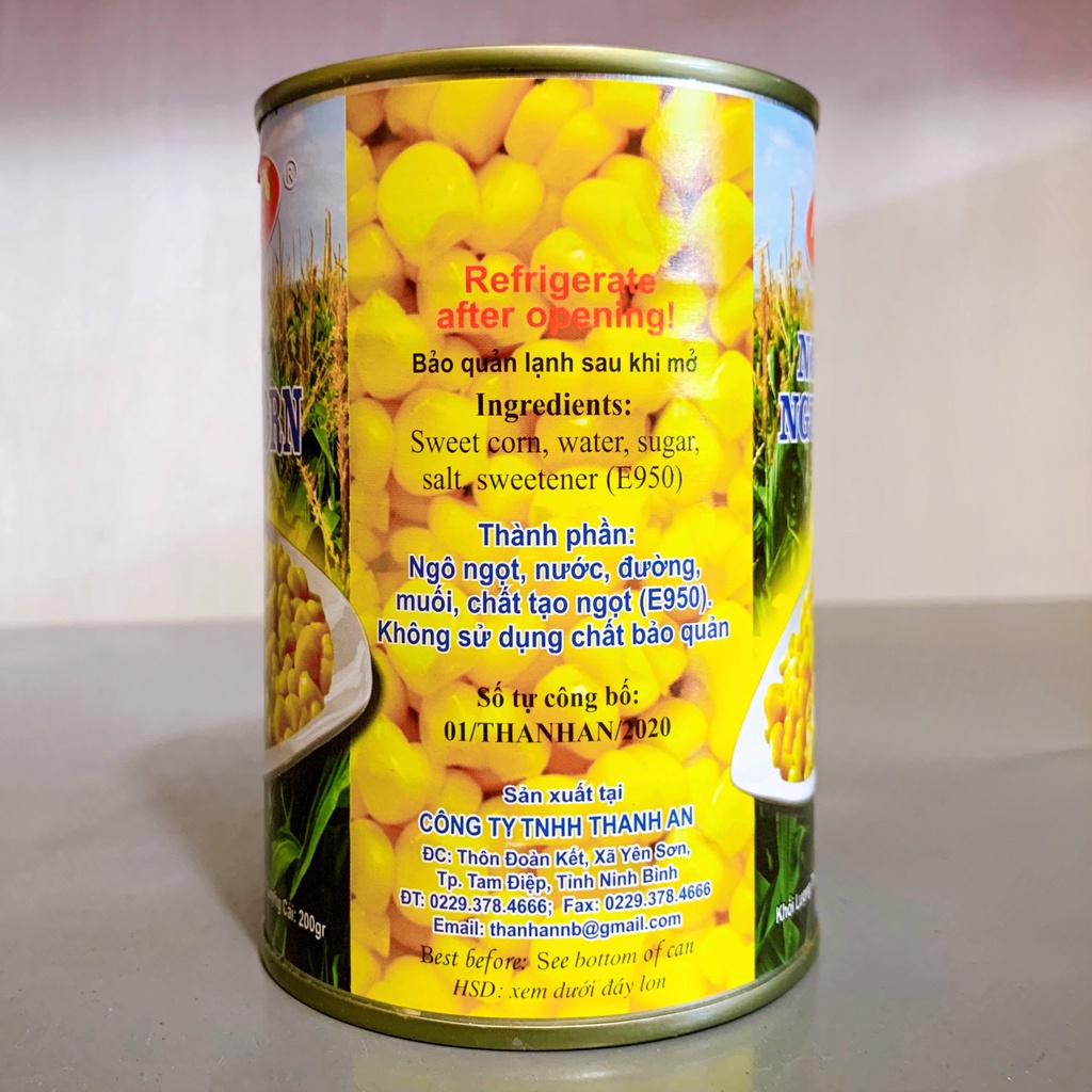 Ngô Ngọt Nguyên Hạt Asean Thanh An Lon 400g