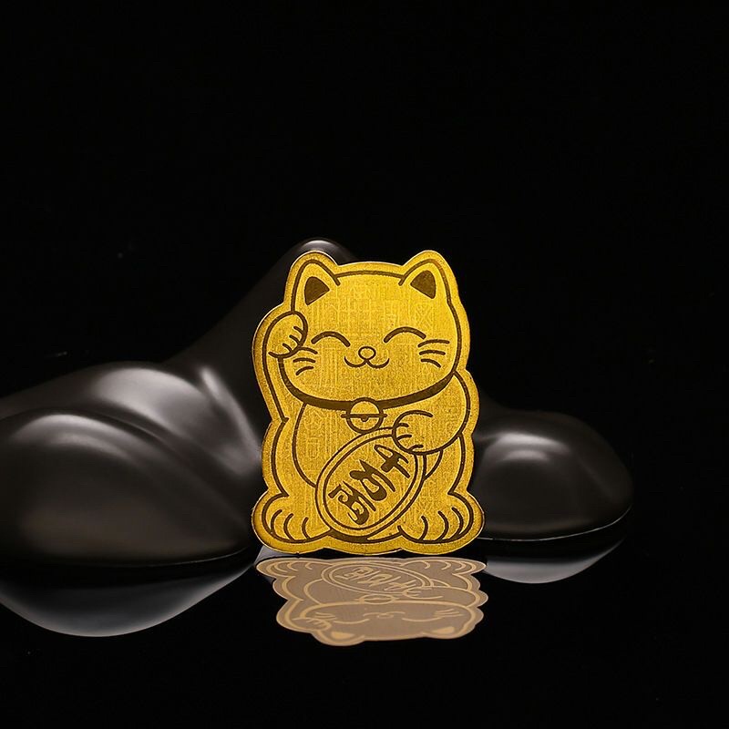 Miếng dán màn hình mèo thần tài phong thủy may mắn đẹp lung linh