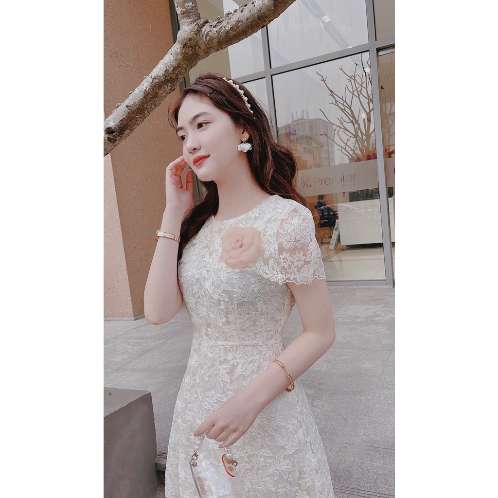 ĐẦM REN TAY HẾN XÒE CAO CẤP