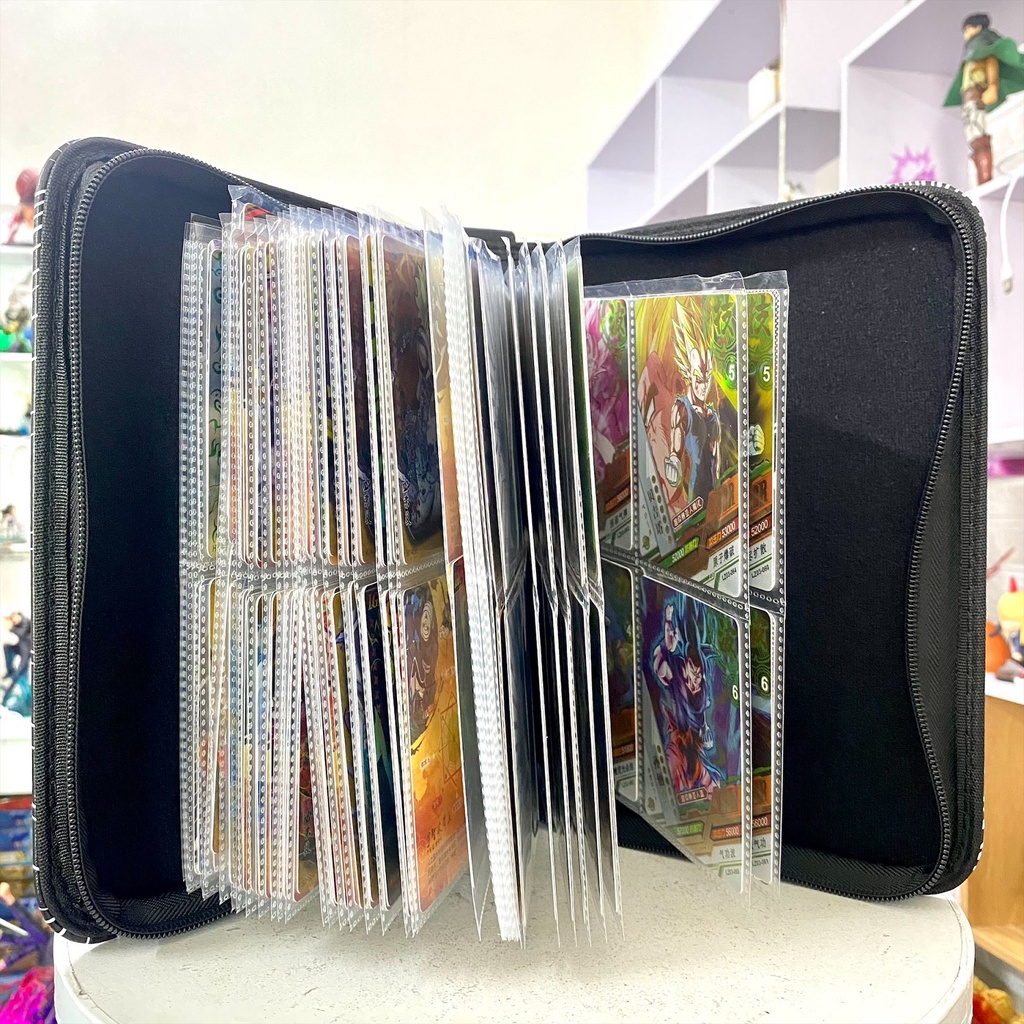 Sổ Da Sưu Tầm Thẻ Nhân Phẩm 400 Ô Naruto, One Piece Siêu Đẹp