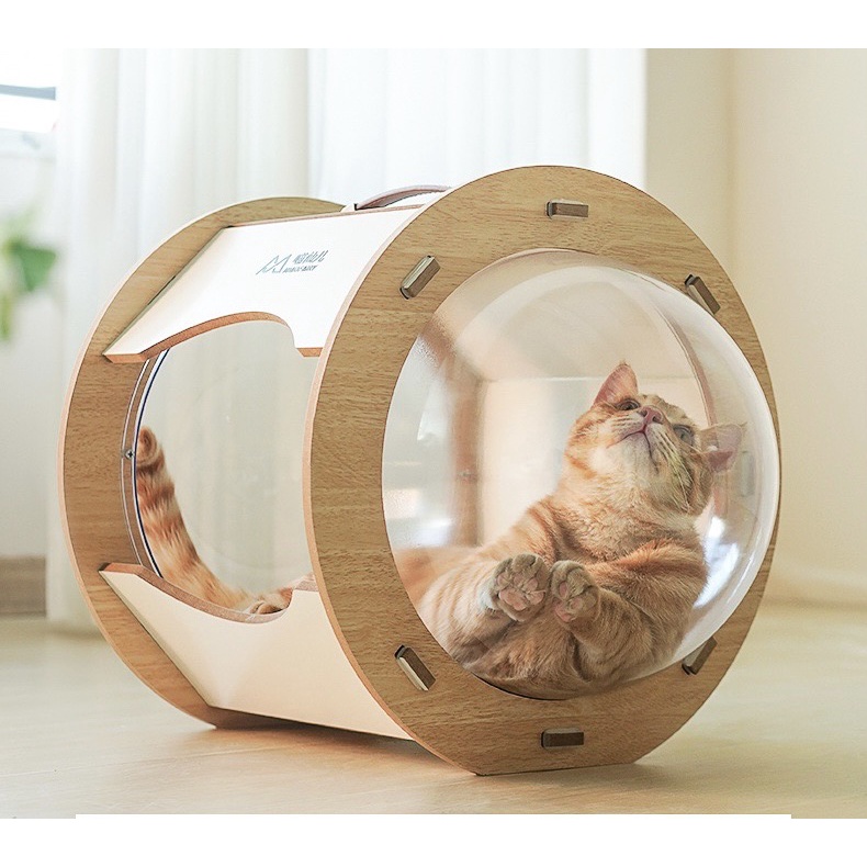 Nhà gỗ Phi hành gia đa năng kiêm cào móng cho mèo, catree - 4pets official