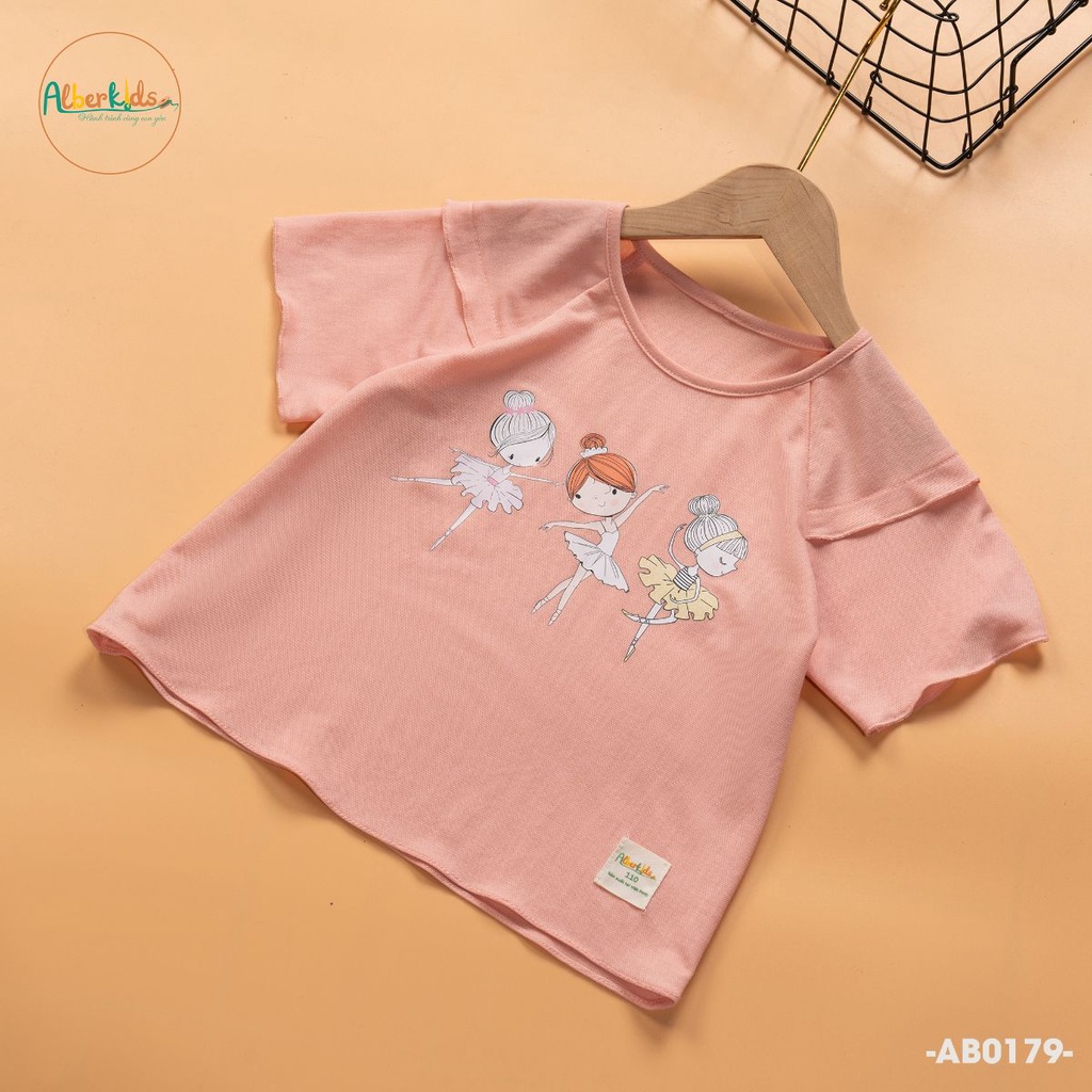 Sét đồ bé gái Alberkids mặc nhà in họa tiết công chúa cho bé gái 5,6,7,8,9,10,11,12 tuổi  AG0179