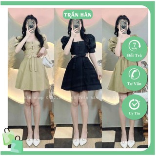 ĐẦM KAKI NƠ KHOÉT EO 3007839