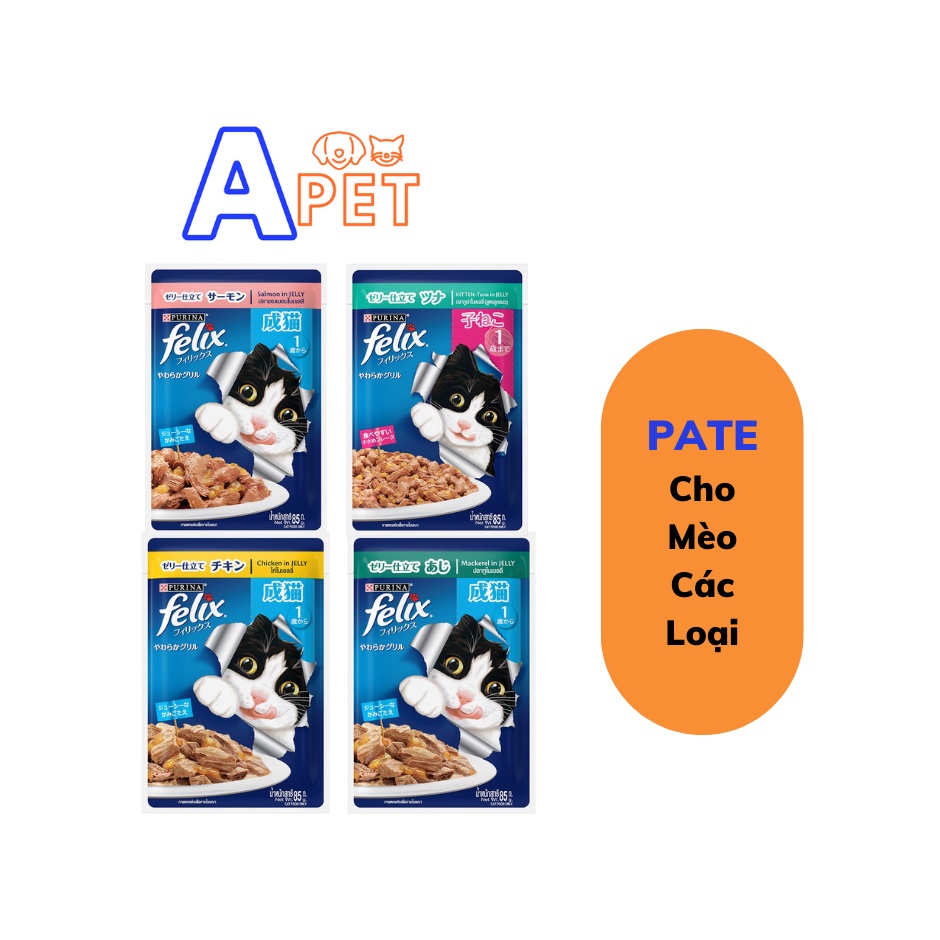 (COMBO 24 VÀ 48 GÓI) Pate Felix Japan 85g Thức Ăn Dinh Dưỡng Cho Mèo Nhập Khẩu