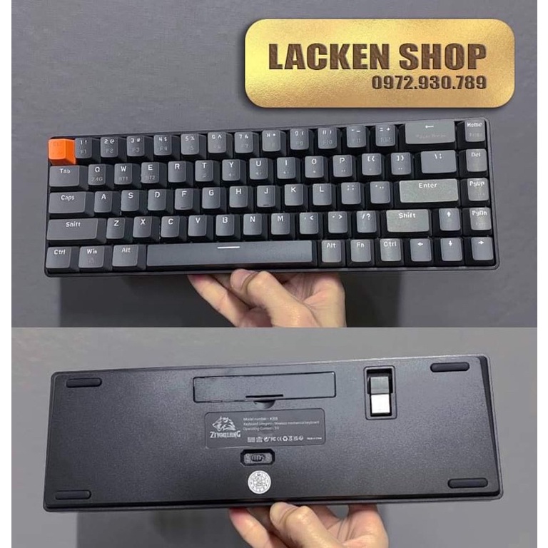 Bàn Phím CƠ BLUETOOTH Không Dây K68BT Trục Cơ RED Switch Hotswap
