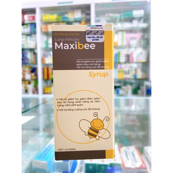 Siro Maxibee hỗ trợ giảm ho, tăng sức đề kháng, giảm đau rát họng, khản tiếng