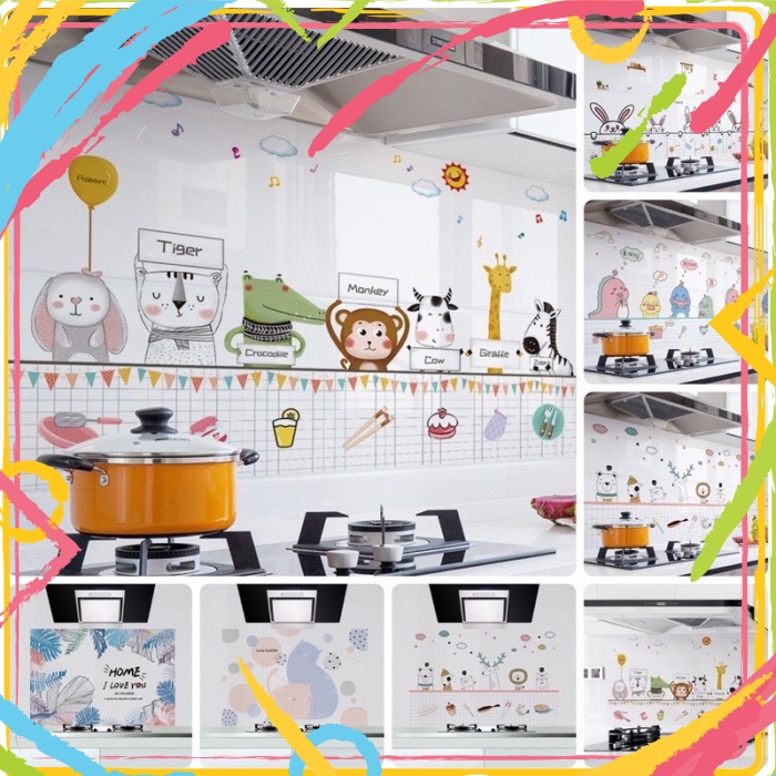 Giấy Decan Dán Tường 3D Nhà Bếp,Bàn Ăn Tiện Lợi,Sạch Đẹp