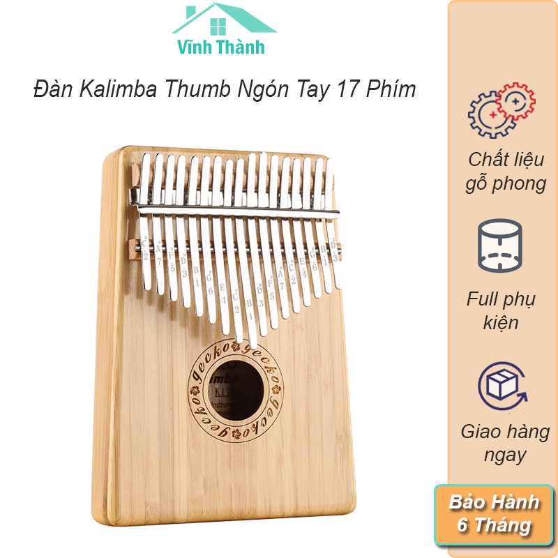 Đàn Kalimba 17 phím Đàn Kalimba Thumb Piano Đàn Kalimba Ngón Tay Cái Kèm Đủ Phụ Kiện