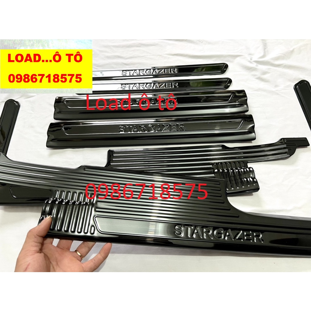 Ốp Bậc Cửa, Nẹp Bước Chân Huyndai Stargazer 2023 Mẫu Titan Cao Cấp, Có Sẵn Keo Dán Chuyên Dụng 3M