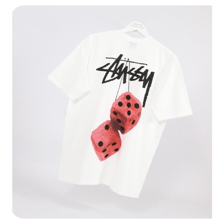 Áo Thun Stusy Xúc Sắc Unisex Form rộng vải 100% cotton - Chất dày dặn như hình.