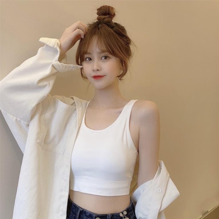 ❤️ Áo Bra Thun Mềm Dáng Lửng , Lưng V Sẵn Đệm Ngực Siêu Hot Softie 8884 ❤️