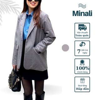Áo blazer nữ bigsize 2 lớp tay dài phong cách hàn quốc hàng thiết kế Minali Store