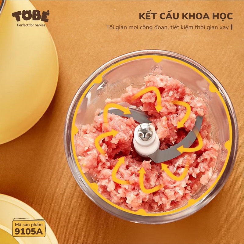 Máy xay đa năng ăn dặm To bé cối thuỷ tinh phiên bản Quốc tế 0,3L