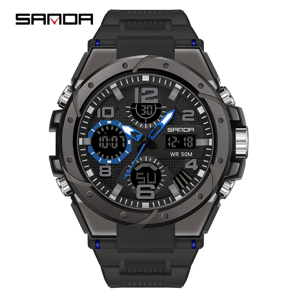 Sanda Đồng Hồ quartz Nam Đa Năng Chống Thấm Nước sd9009