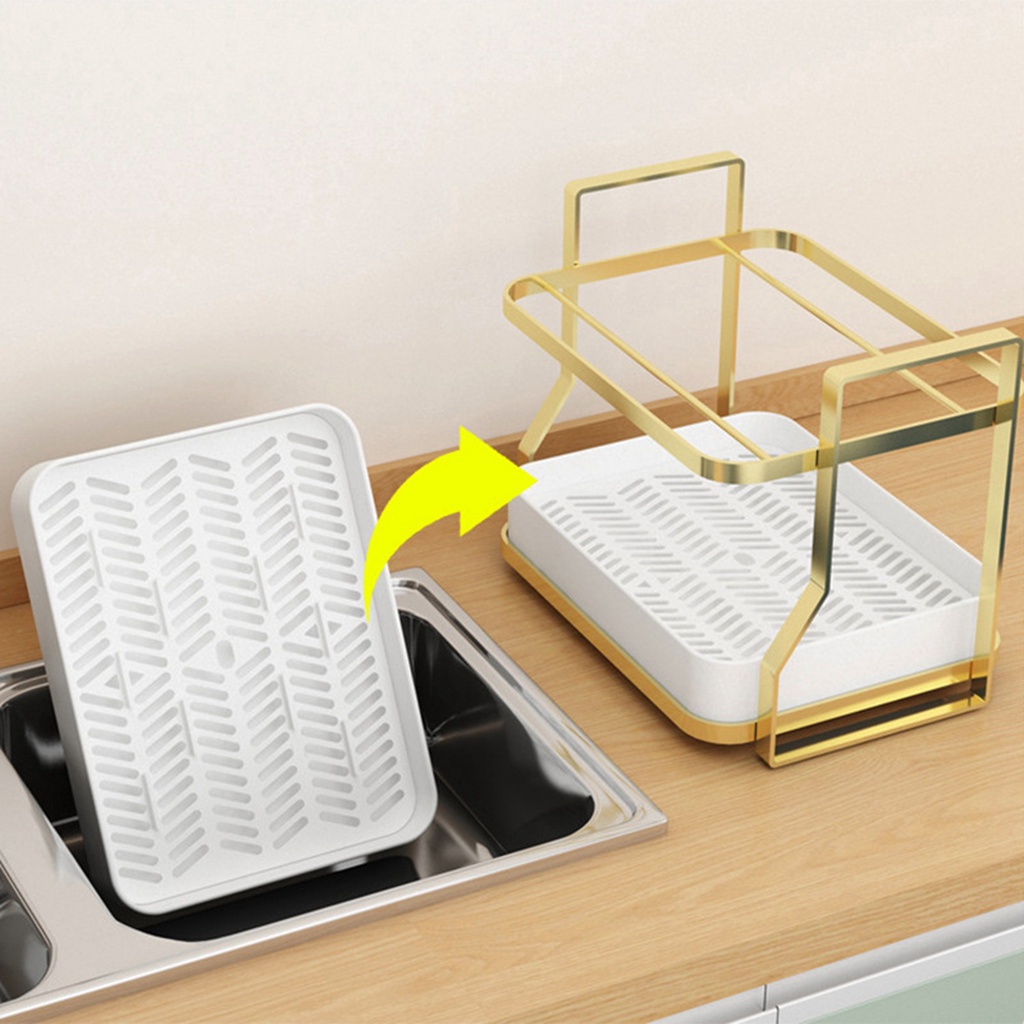 Set 2 Khay Đựng Gia Vị 2 Tầng Có Thể Tháo Rời Tiện Dụng