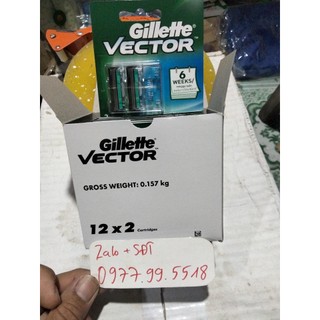 Hộp 12 Vỉ Lưỡi Kép Gillette Chính Hãng (Vỉ 2 Lưỡi)