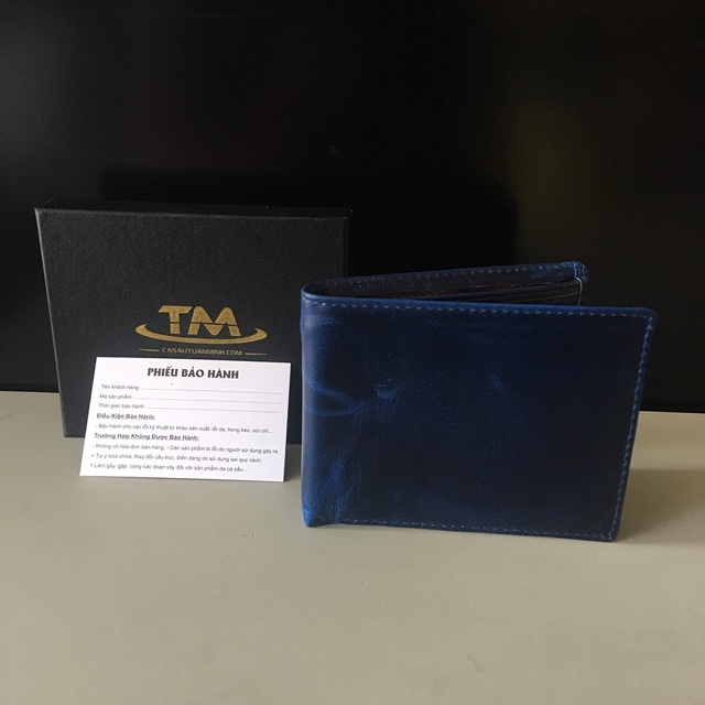 Ví Nam Da Bò Pullup 3 Màu Xanh Navy, Xanh Rêu, Nâu BH 24TH TD622323
