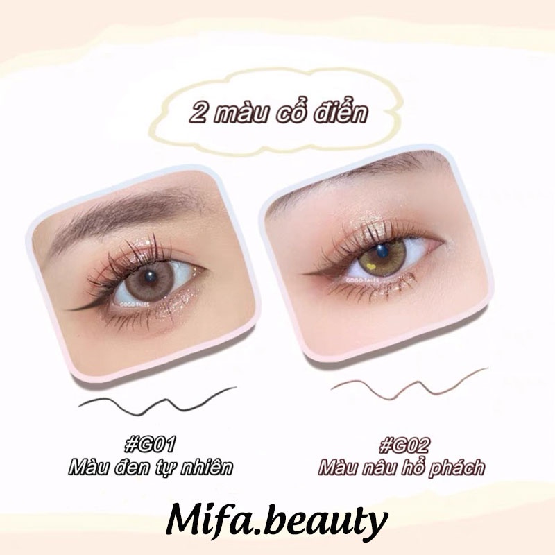 Bút kẻ mắt GOGO TALES Mảnh Tự Nhiên Chống Thấm Nước Very Thin Line Eyeliner GT459 GOGO138