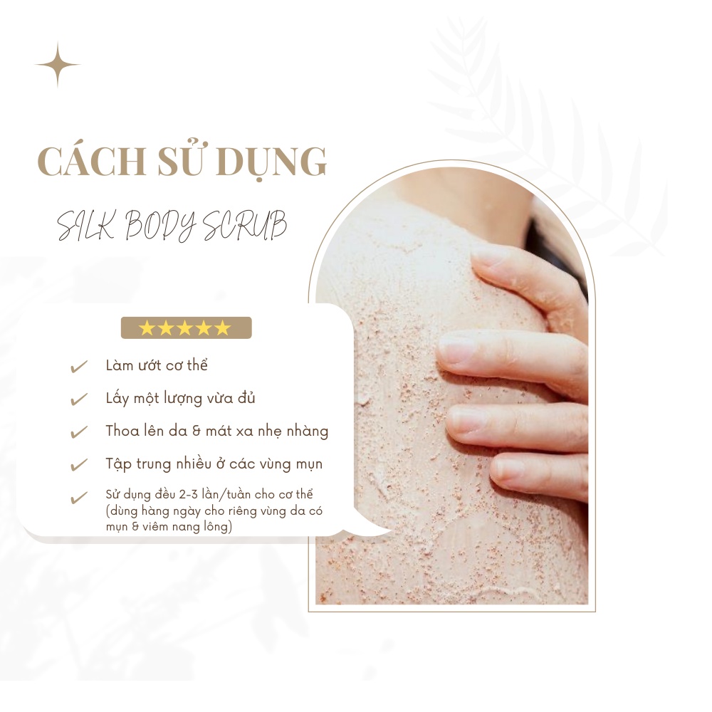 Tẩy Da Chết Silk Body Scrub Be.Cosmetic Làm Sạch Da Chết, Dưỡng Trắng Toàn Thân, Giảm Mụn Mờ Thâm, Giảm Thâm Mông | BigBuy360 - bigbuy360.vn