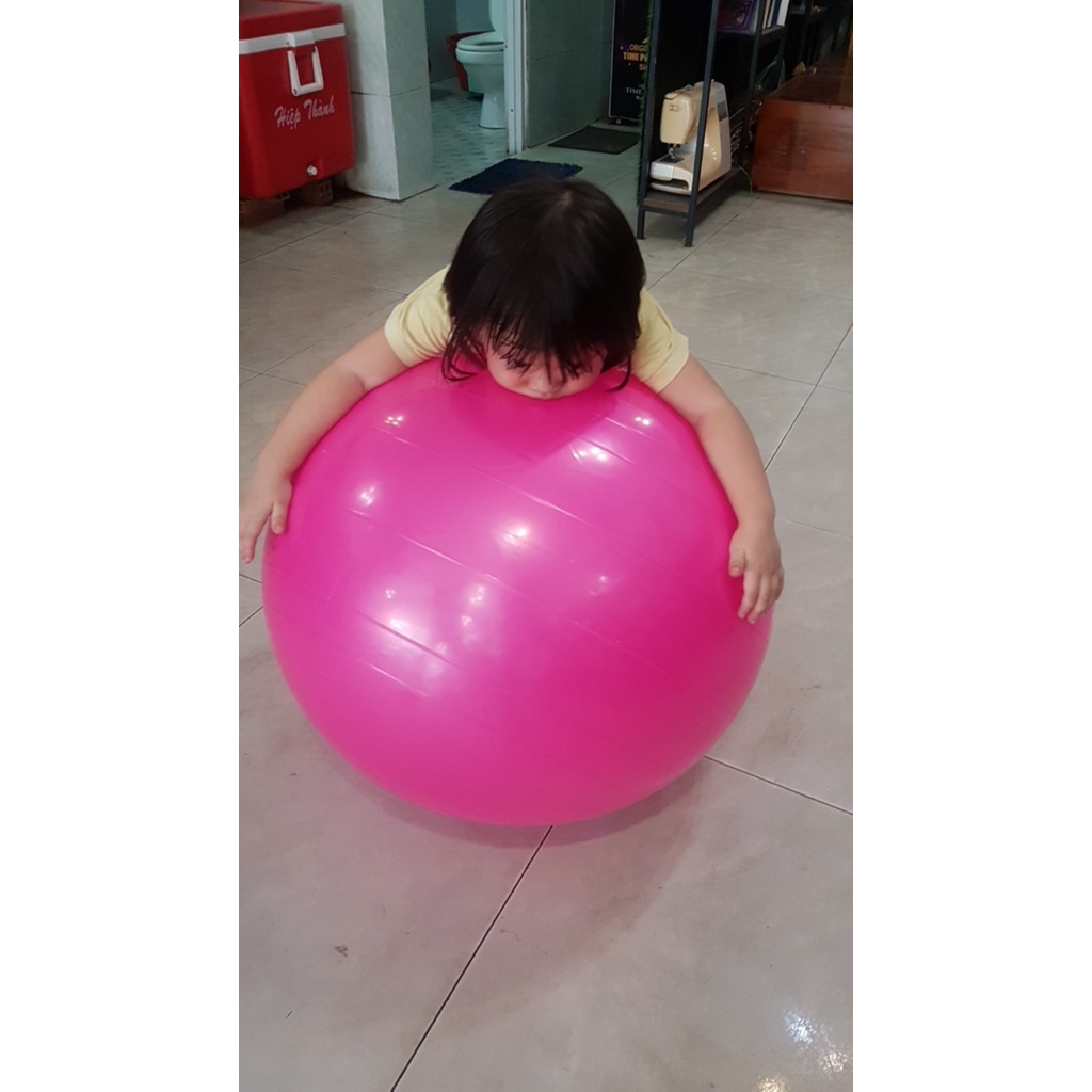 (ALL COLOR 65cm) BG Bóng Tập Yoga/Gym Trơn Nhiều Màu Cao Cấp TÍM-XANH-HỒNG