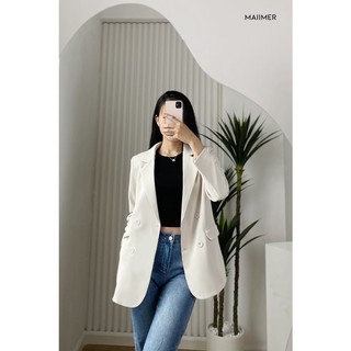[Mã INBAU300 giảm 10% đơn 250K] Áo blazer nữ dài tay 2 lớp Judine Maiimer 9 màu