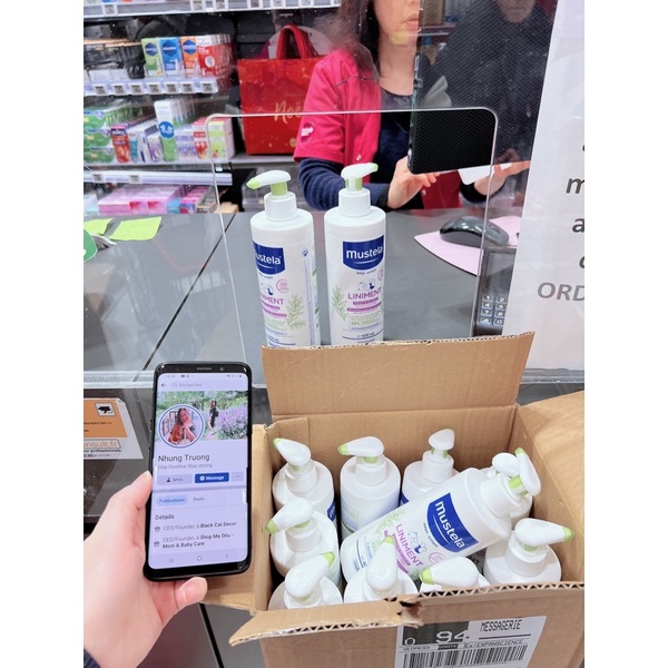 Kem vệ sinh thay tả, chống hăm Mustela Liniment 400ml date 02/2026