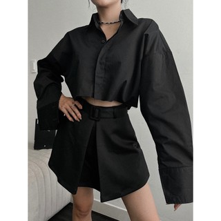 Quần short thun poly nữ giả váy xẻ giữa Hebe - Narcotics