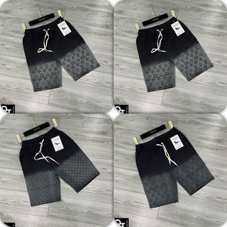 Quần ngố nam, quần jeans cạp chun hoạ tiết vân, co giãn
