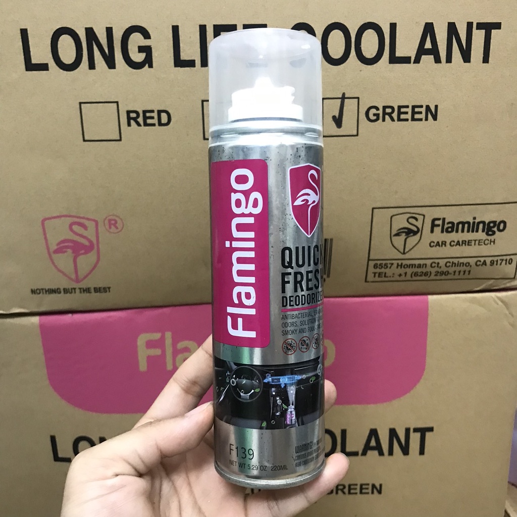 Xịt khử mùi ô tô, xịt xông khử mùi diệt khuẩn nano trong xe Flamingo F139 220ml phân phối chính hãng | BigBuy360 - bigbuy360.vn