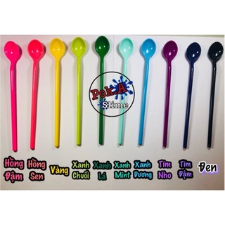 Muỗng nhựa màu ngẫu nhiên - Dụng cụ làm slime