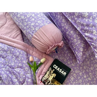 bộ ga Thun Hàn Quốc - lá nhí tím