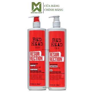 Dầu gội xả tigi đỏ - Dầu gội xả tái sinh siêu phục hồi  Tigi Bed Head Resurrection Supper Repair 970ML