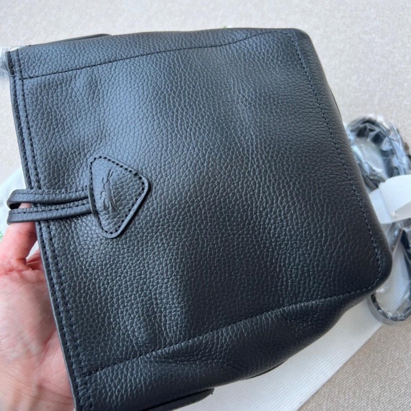 TNS-Túi bucket da thật  Lonchamp bucket bag--Tone nâu xám classic sang trọng