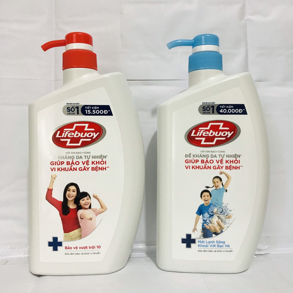 SỮA TẮM LIFEBUOY CHĂM SÓC DA, BẢO VỆ VƯỢT TRỘI 800GR (CHAI)