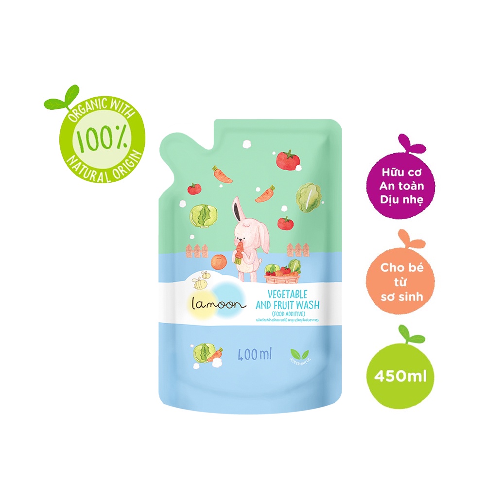 COMBO 2 Bình Sữa Tommee Tippee PPSU Ty Siêu Mềm Tự Nhiên 150ml TẶNG 1 Túi Nước rửa rau củ quả Organic Lamoon 400ml