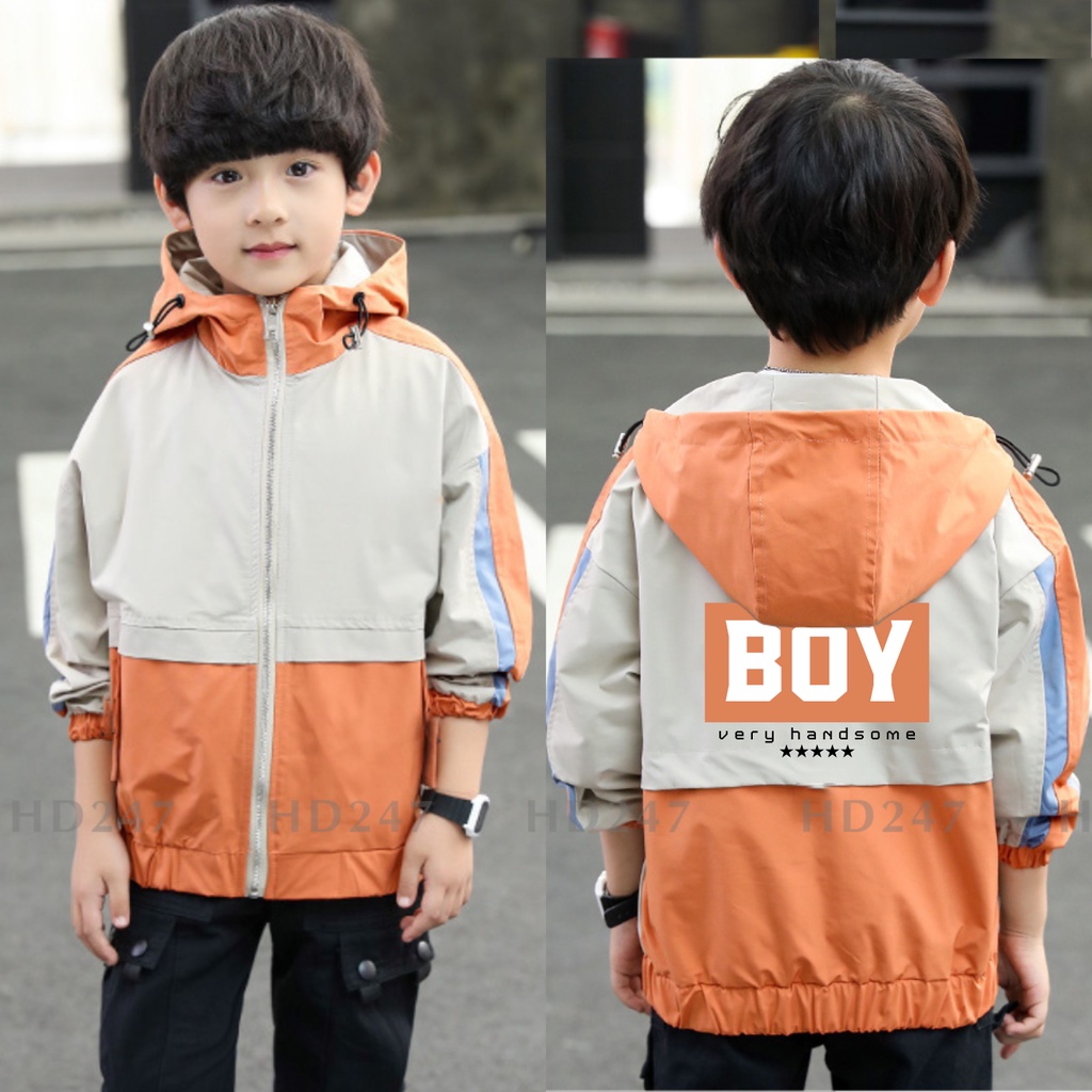 Áo khoác dù chống nắng chống gió cho bé trai size đại 13kg đến 38kg 0339