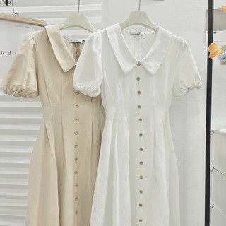 BÁN SỈ VÁY HOA CÚC DỌC NGỰC CÁCH ĐIỆU HAI LỚP