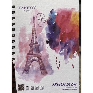 Sổ vẽ gáy xoắn lò xo takeyo a6-a5-a4-a3